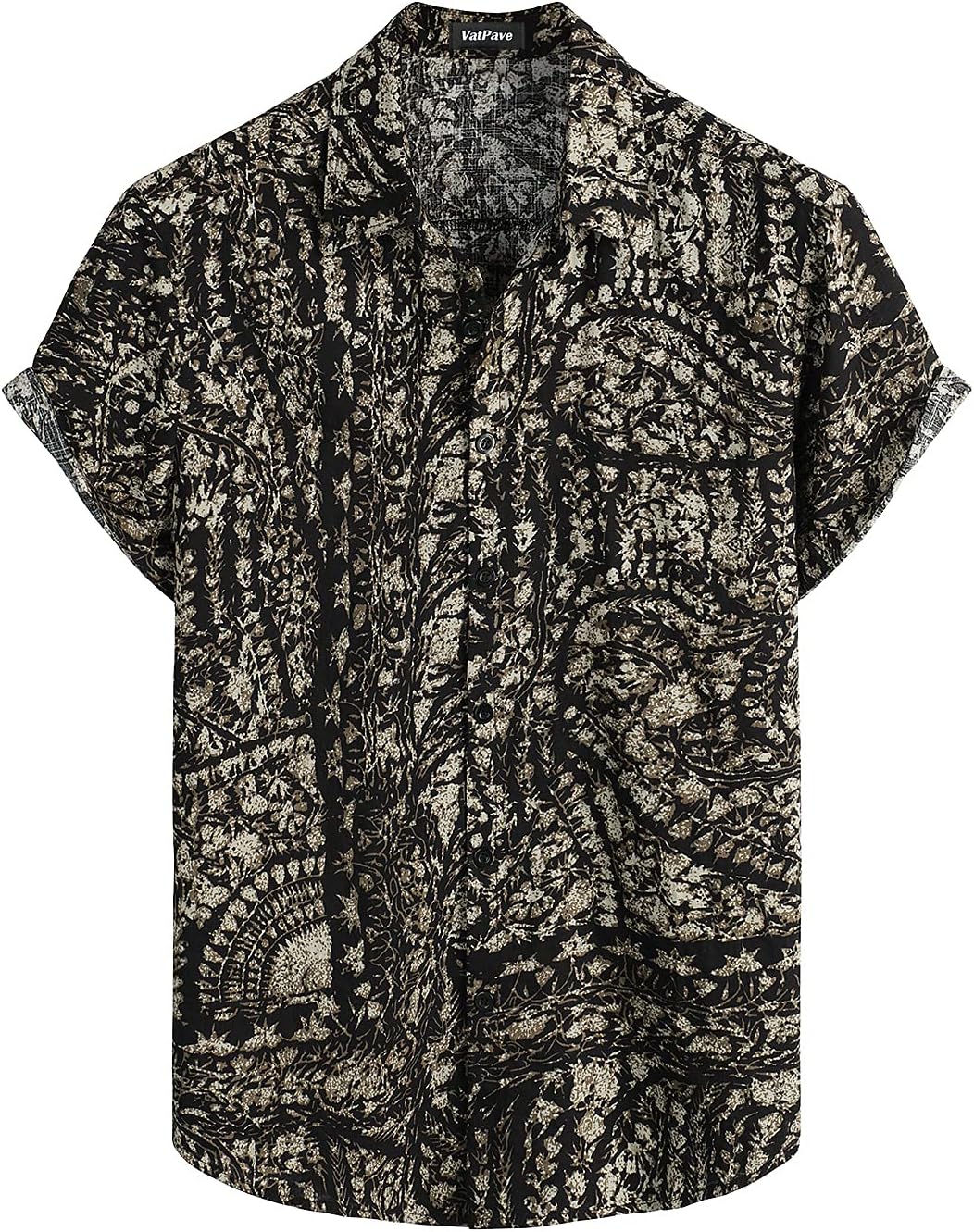 VATPAVE Mens Summer Tropical Shirts Short Sleeve Button Down Aloha Hawaiian Shir...