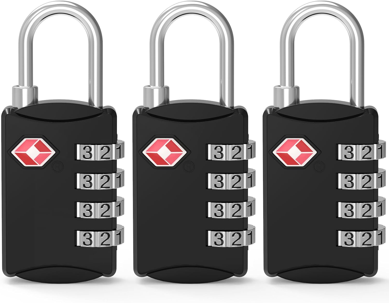 Diyife TSA Luggage Locks, [Updated Version][3 Packs] 4-Digit Security Padlock, C...