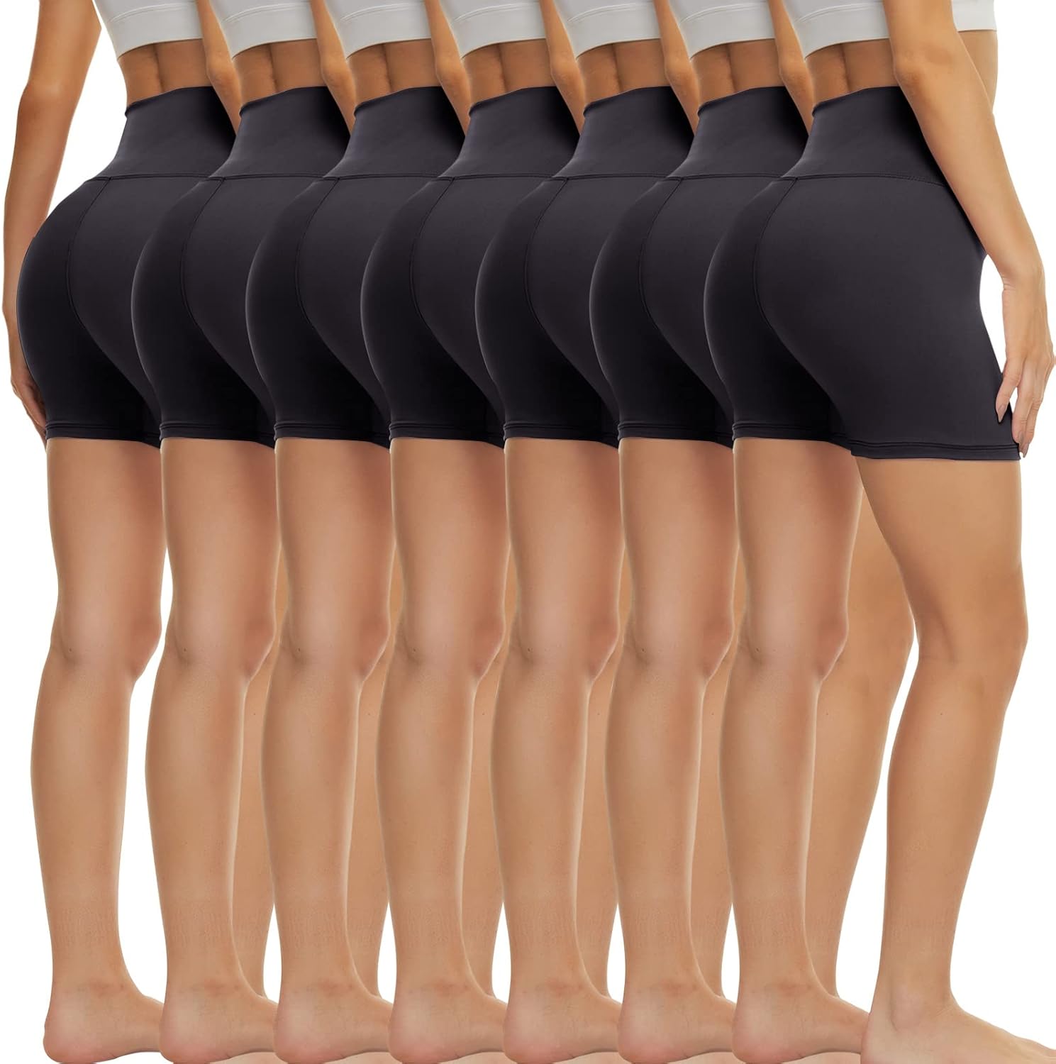 TNNZEET Biker Shorts for Women - 5''/3'' High Waisted Summer Tummy Control Worko...