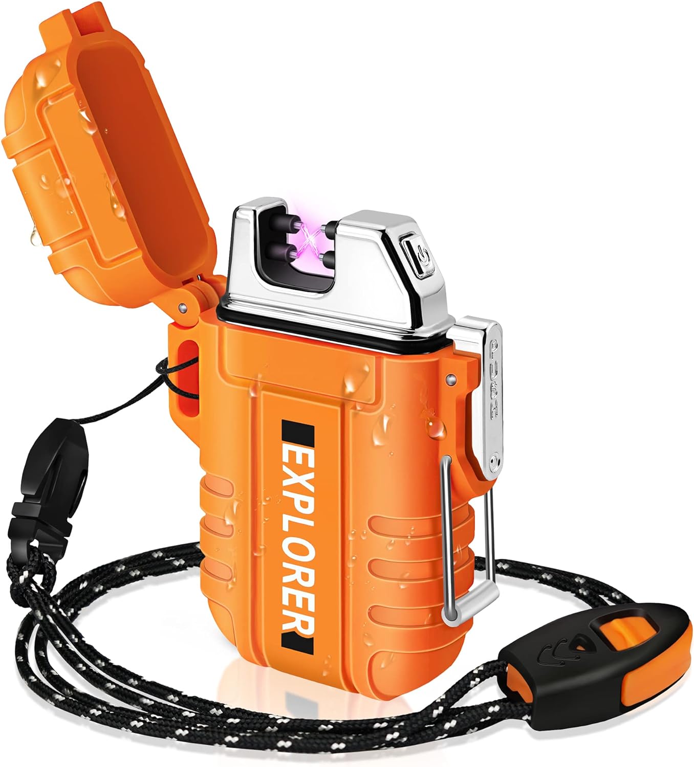 lafagiet USB Rechargeable Lighter, Waterproof Arc Lighters for Camping Hiking Ou...