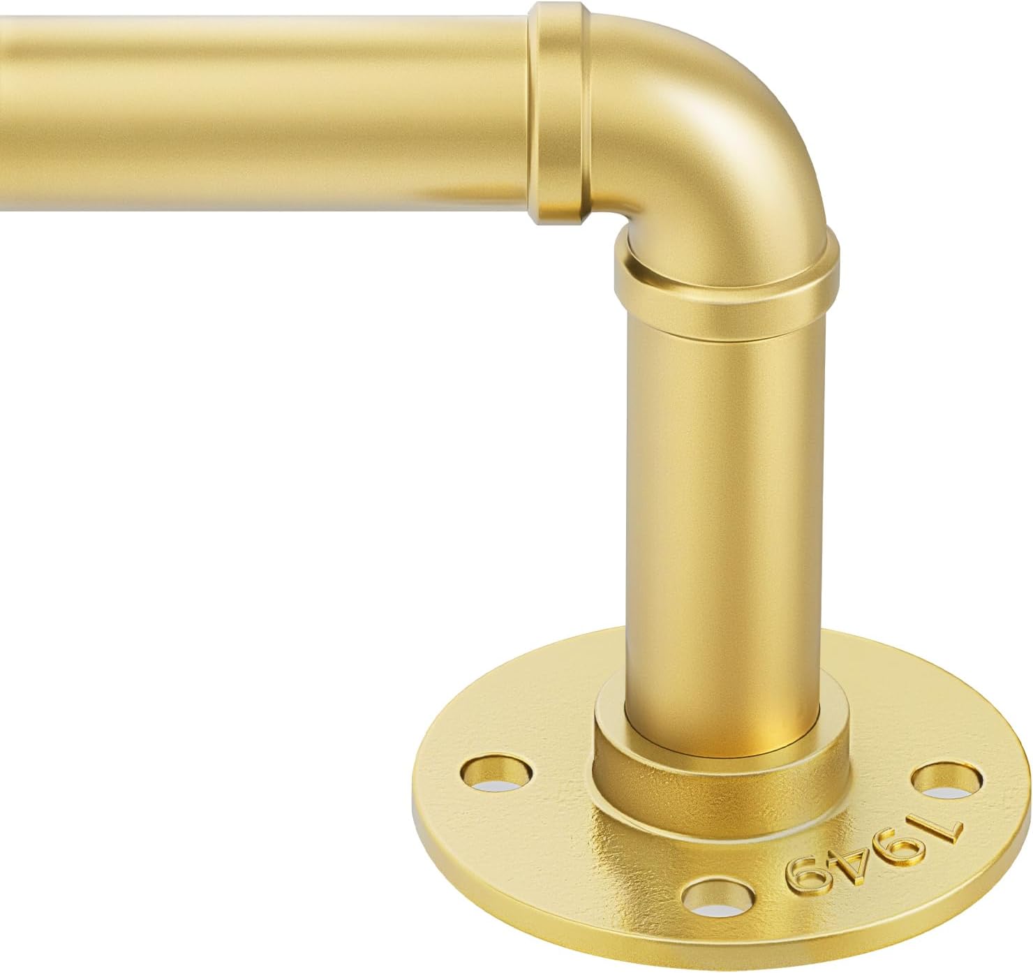 Curtain Rods for Windows 48 to 84, 1 Inch Industrial Curtain Rod, Wrap Around Cu...