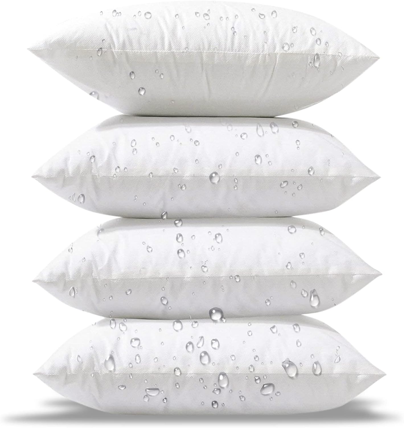 Phantoscope 18 x 18 Pillow Inserts - Pack of 4 Outdoor Water Resistant Throw Pil...