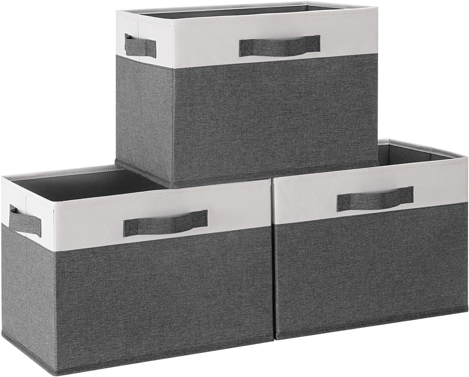 GhvyenntteS Storage Bins [3-Pack] Large Fabric Storage Bins for Shelves, Sturdy...