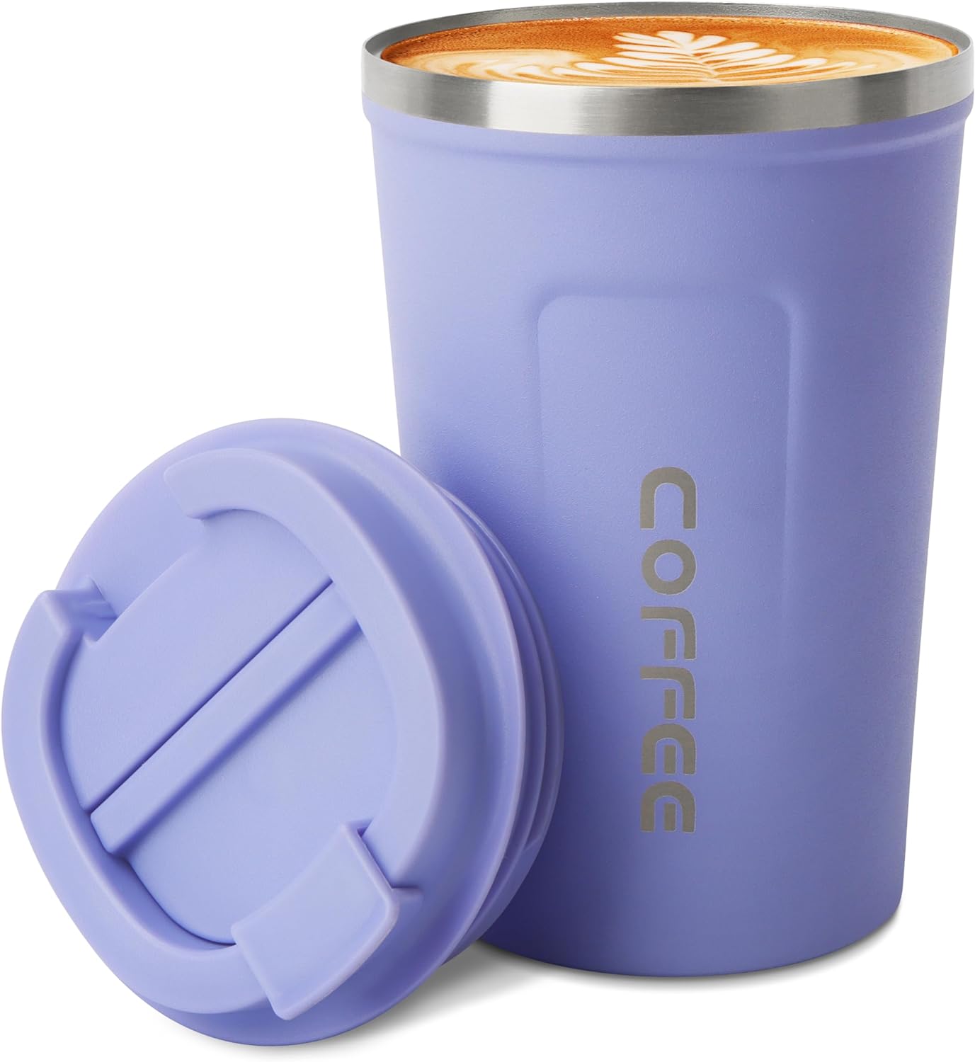MOMSIV Coffee Cup, 380ml Vacuum Reusable Leakproof Double Wall Coffee Cup, Insul...