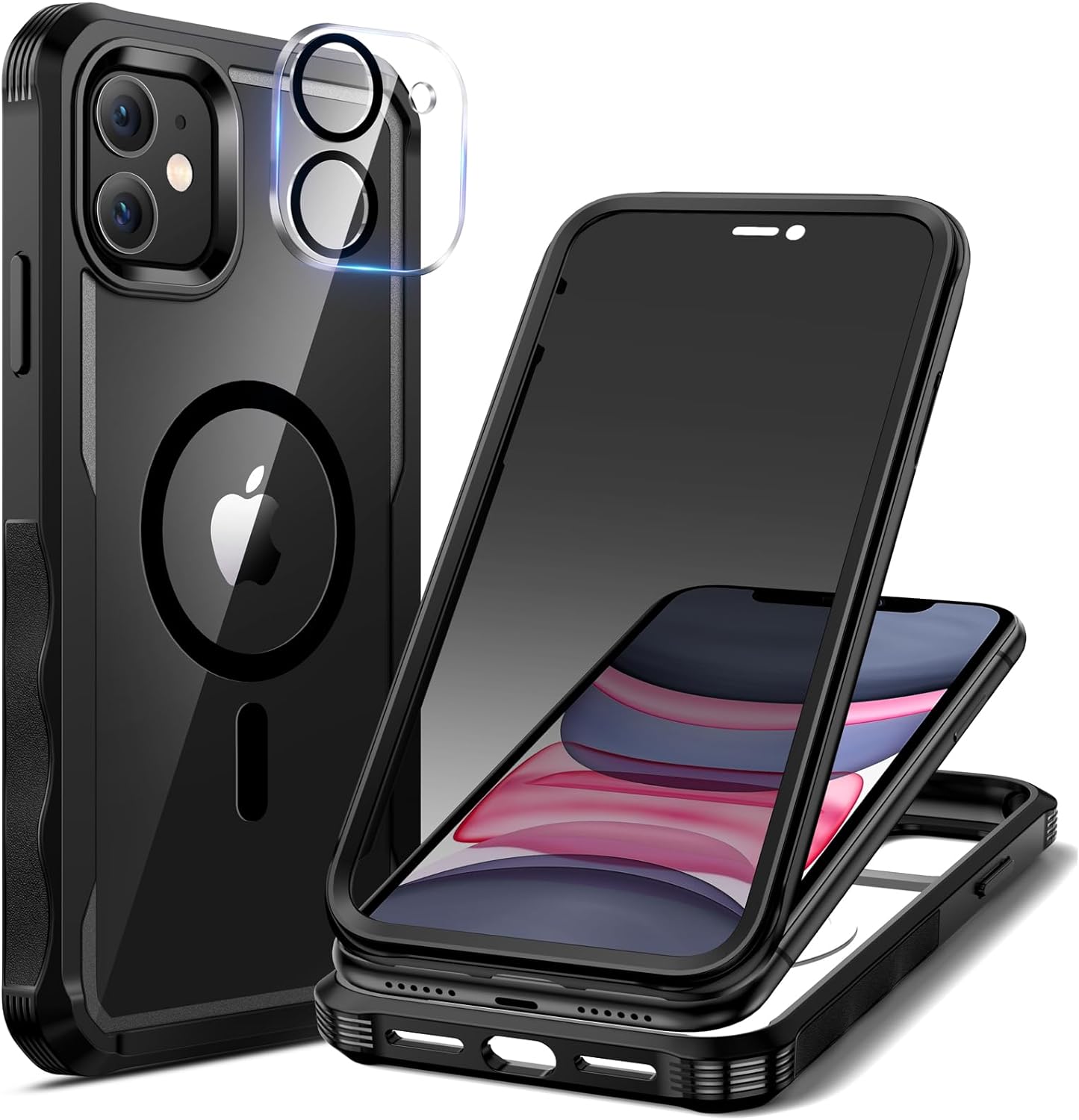 seacosmo Magnetic Case for iPhone 11 5.8 Inch, Full Body Protection and Built-in...