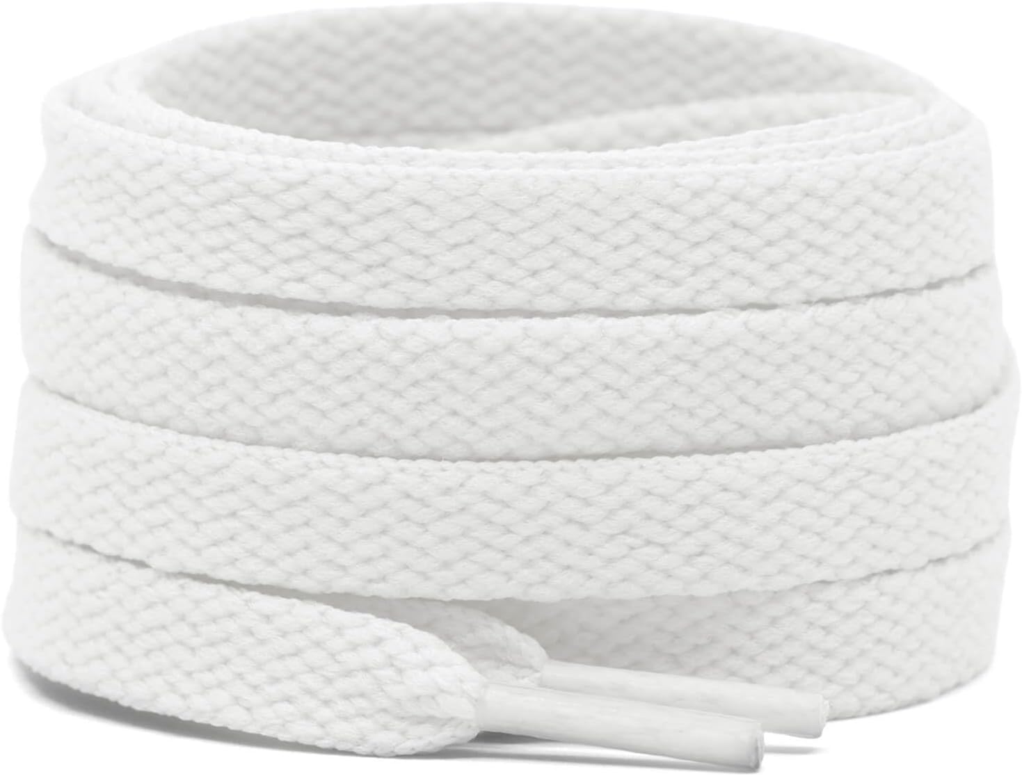 DELELE 2 Pair Flat Shoe laces 5/16" Wide Shoelaces for Athletic Running Sneakers...
