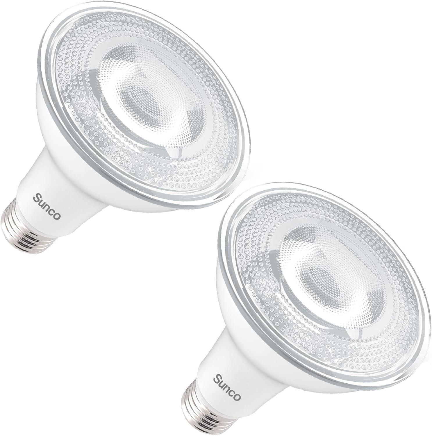 Sunco Lighting - 2 Pack Dusk to Dawn Light Bulbs Flood Light Outdoor PAR30 LED P...