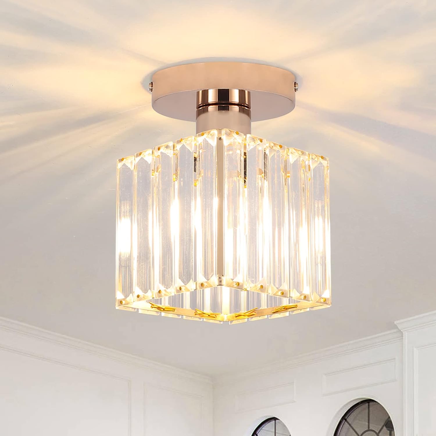 MRHYSWD Modern Ceiling Light, Special Crystal Ceiling Light for Living Room Bedr...