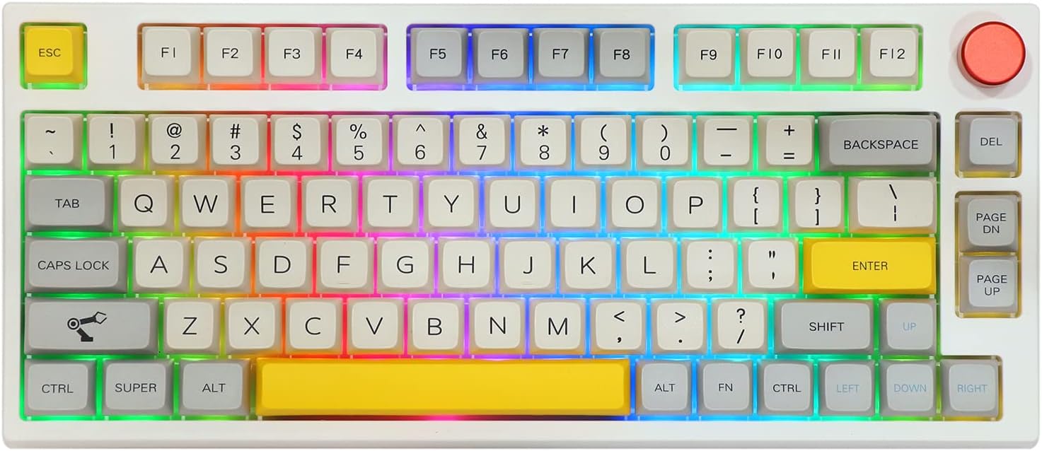EPOMAKER TH80 Pro 75% Hot Swap RGB 2.4Ghz/Bluetooth 5.0/Wired Gaming Keyboard, w...