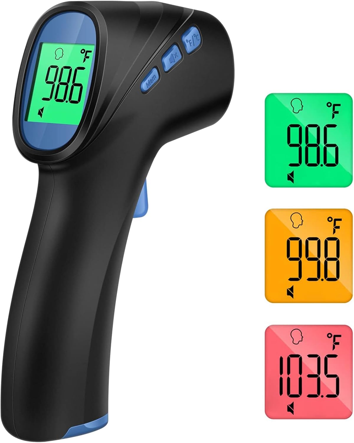 Touchless Thermometer for Adults, Digital Infrared Thermometer Gun with Fever Al...