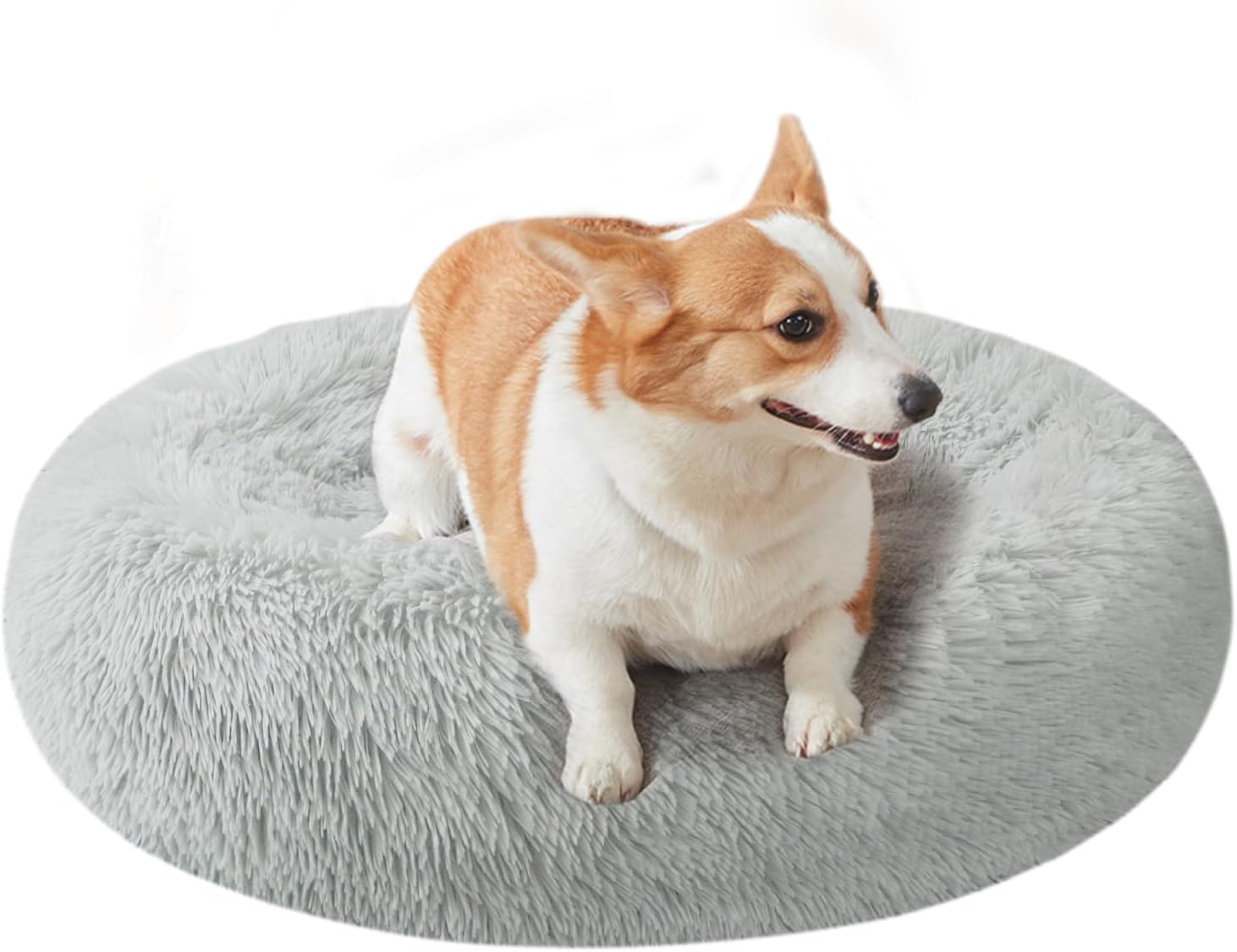Dog Bed for Small Medium Large Dogs, 27 inch Calming Dogs Bed, Washable-Round Co...
