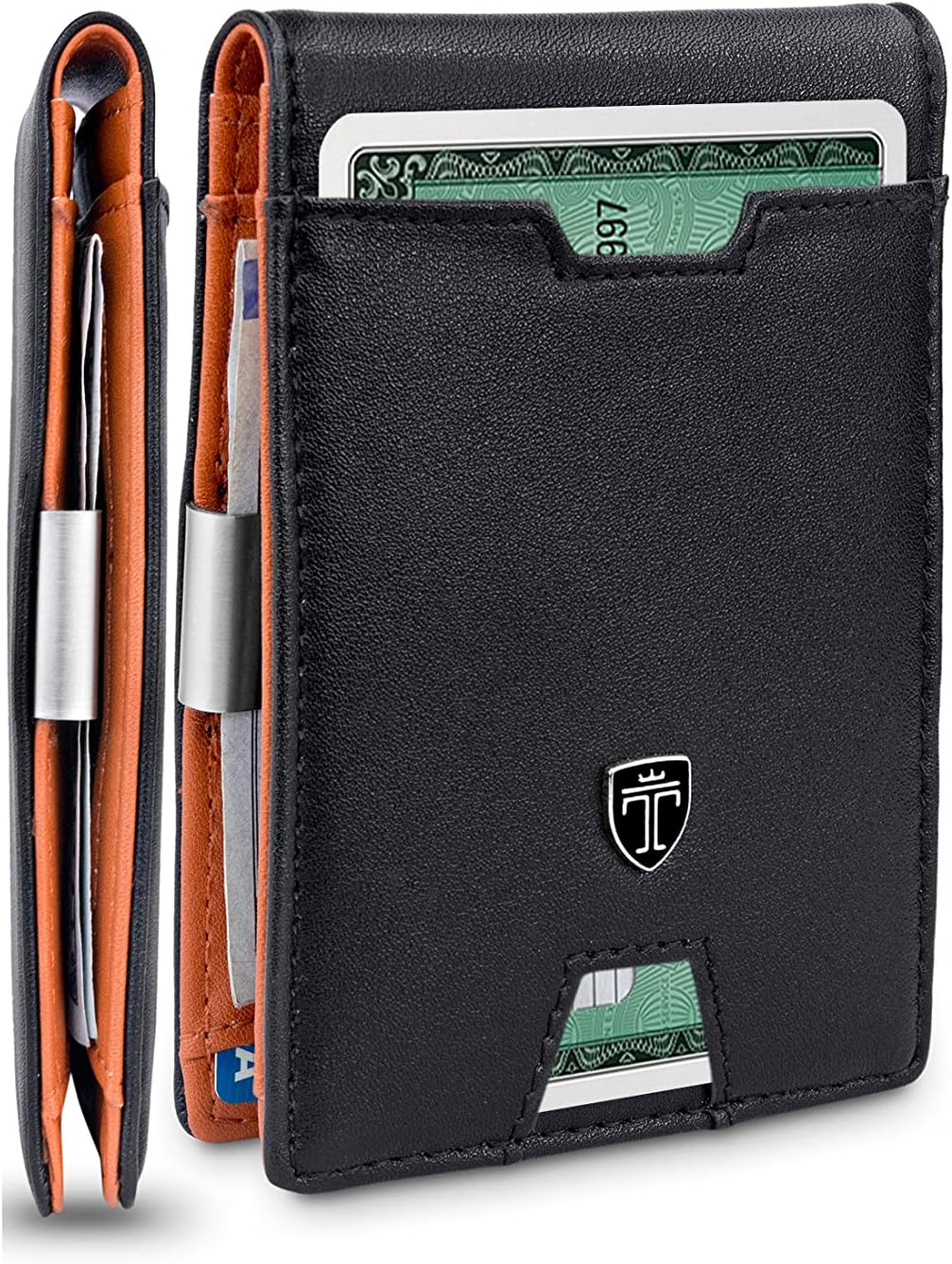 TRAVANDO Mens Slim Wallet, Special Wallet with Money Clip, Innovative RFID Block...