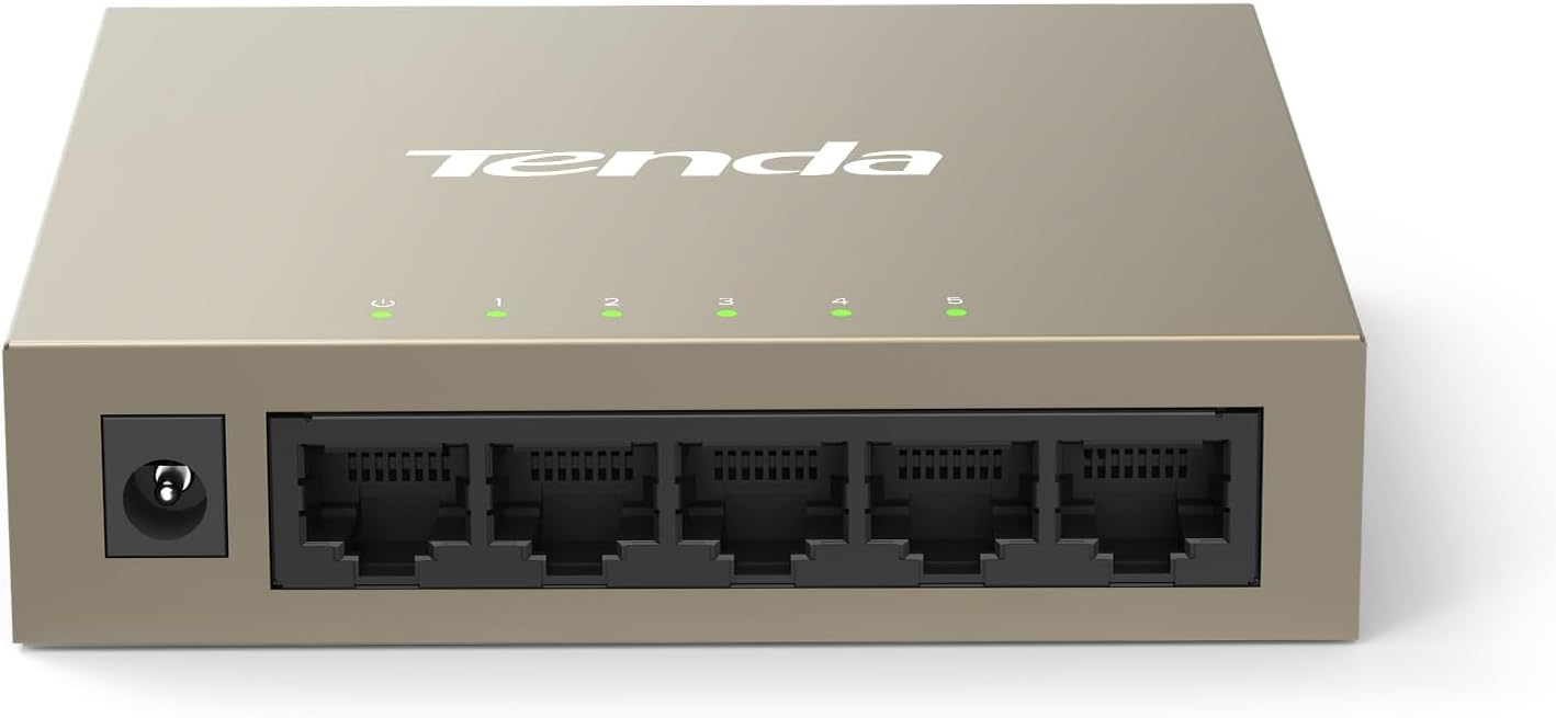 Tenda TEF1005D, 5-Port 10/100Mbps Fast Ethernet Unmanaged Switch, Network Hub, E...