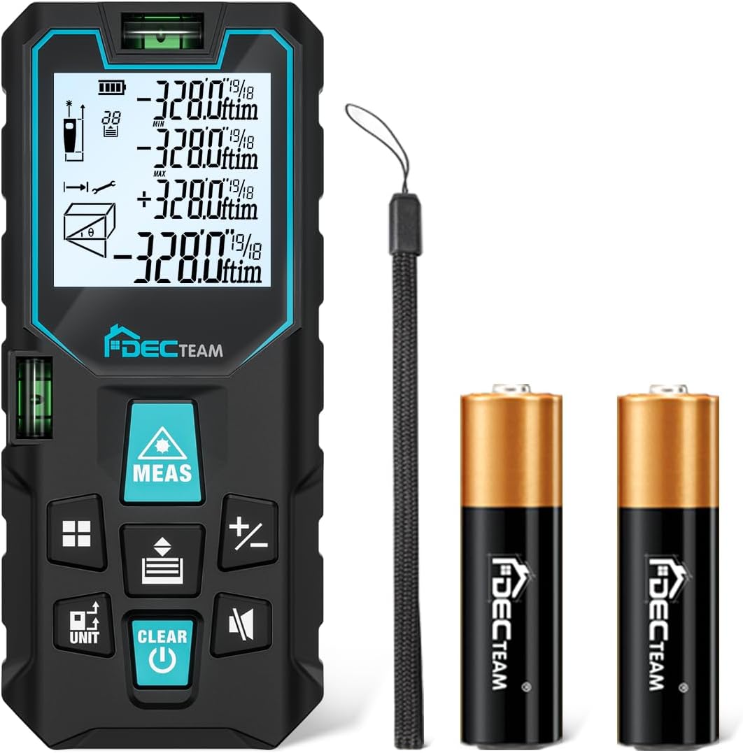 Exceptional DECTEAM Laser Measure, High-Quality 100M/328Ft Digital Laser Distanc...