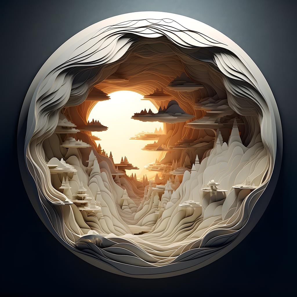 Bgraamiens Puzzle-Dawn, Special 3D Visual Dawn Puzzle Inside a Cave, Unique Puzz...