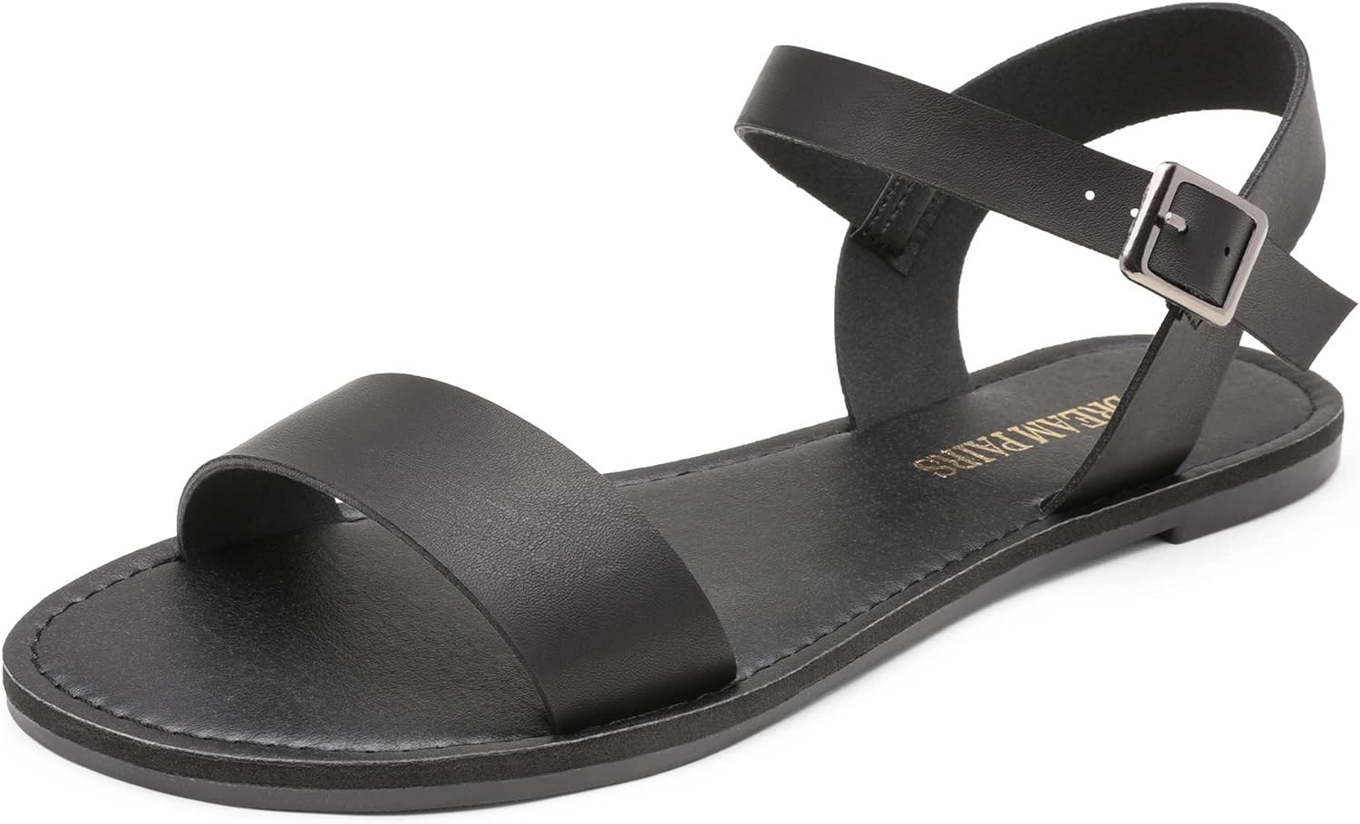 DREAM PAIRS Women's Flat Sandals, Special Open Toes Summer Sandals with One Band...