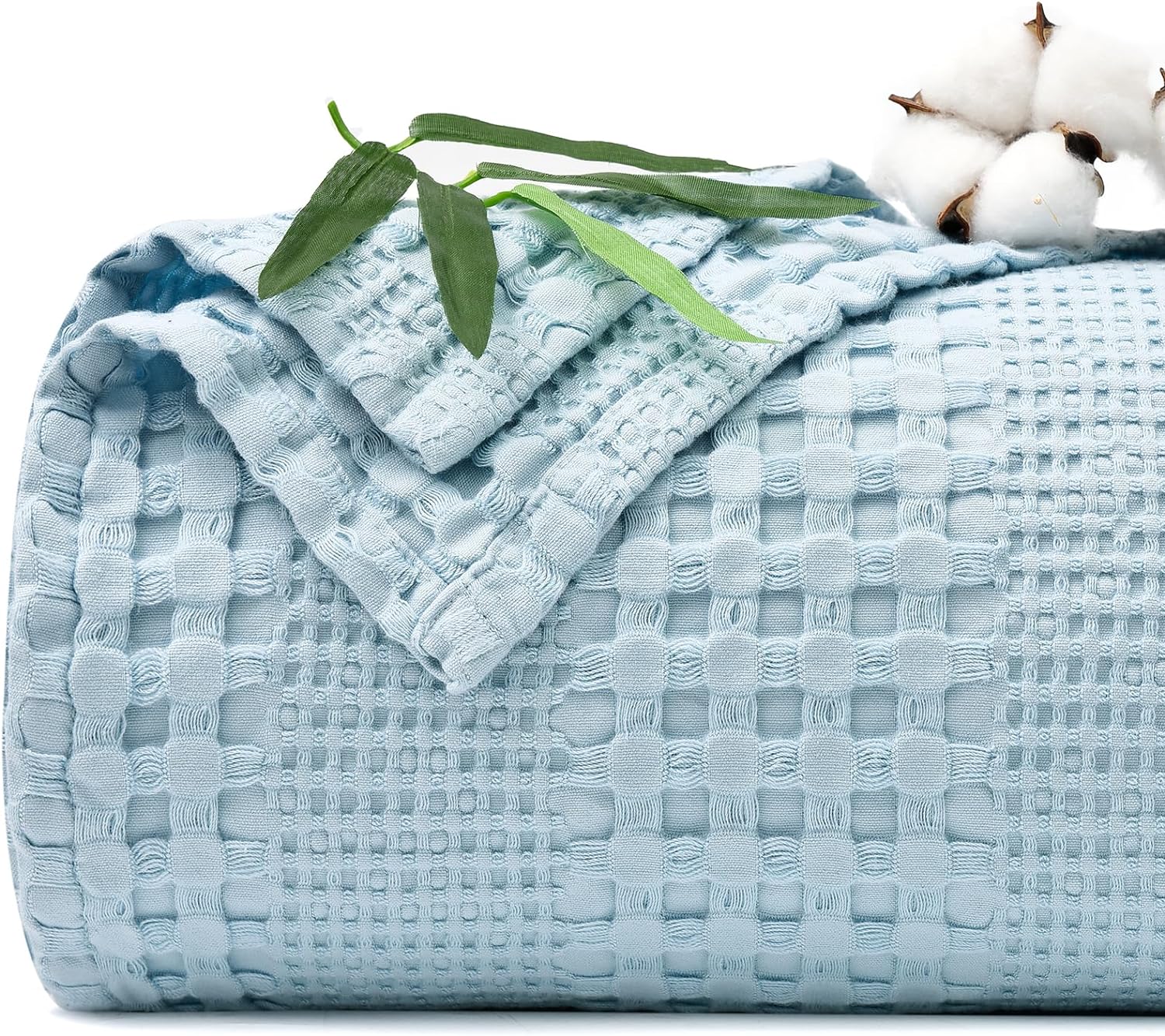 PHF Cooling Waffle Blanket, Special Queen Size Blanket, Lightweight Rayon Blanke...