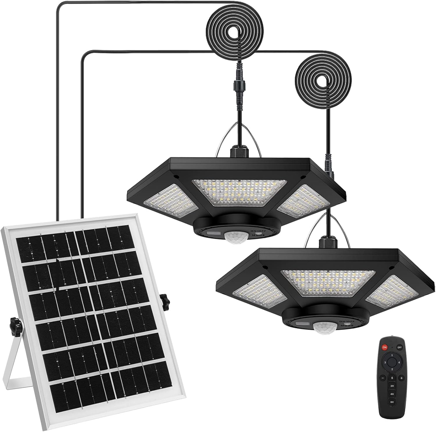 Auzev Solar Shed Light Solar Pendant Light Indoor Outdoor Work in Daytime with R...