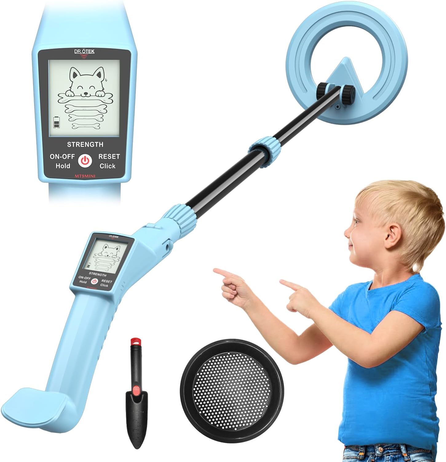 DR.ÖTEK Metal Detector for Kids, Lightweight Gold Detector with LCD Display, 69....