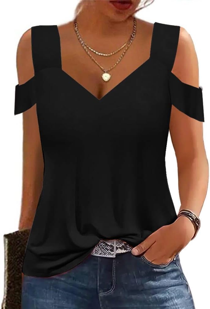 Summer Tops, Special Womens Tunic for Casual Outfit, Stylish Short Sleeve Cold S...