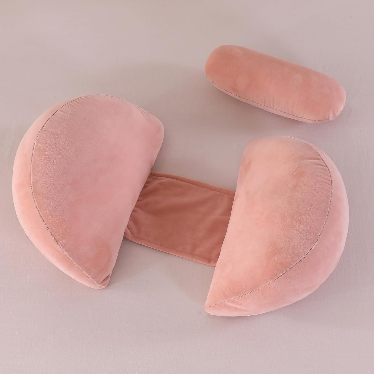 SHANNA Wedge Pregnancy Pillow for Sleeping, Special Adjustable Soft Velvet Comfo...