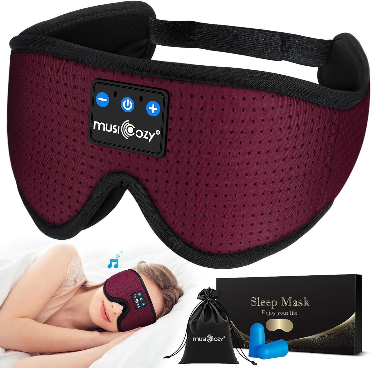 MUSICOZY Sleep Headphones, Special Breathable Bluetooth 5.2 Headband, Innovative...