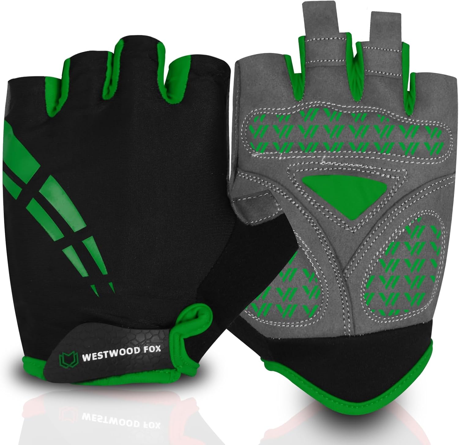 WESTWOOD FOX Cycling Gloves, Special Half Finger Unisex Gel Padded Cycling Glove...