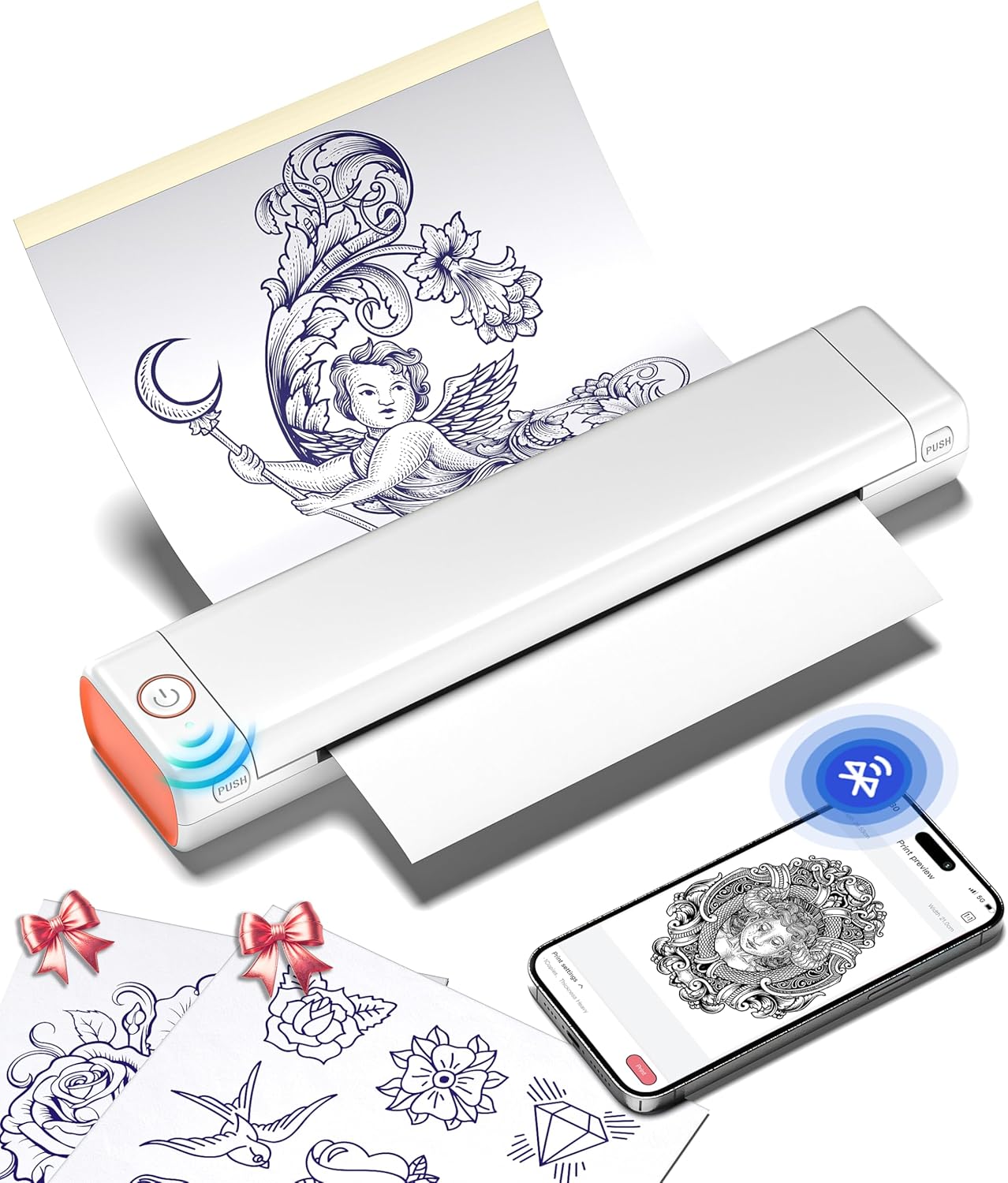 Phomemo M08F Tattoo Transfer Printer, Special A4 T...