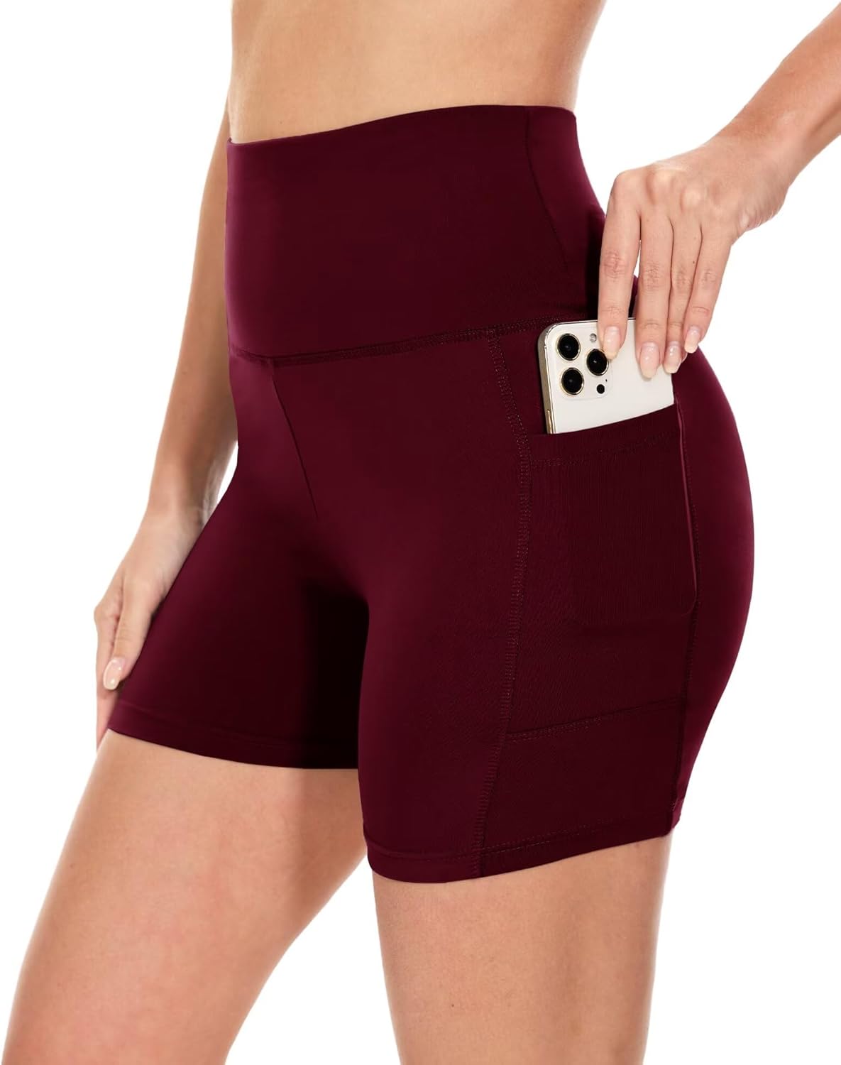 HIGHDAYS 5” Biker Shorts for Women, Special High Waist Tummy Control Stretch Spa...