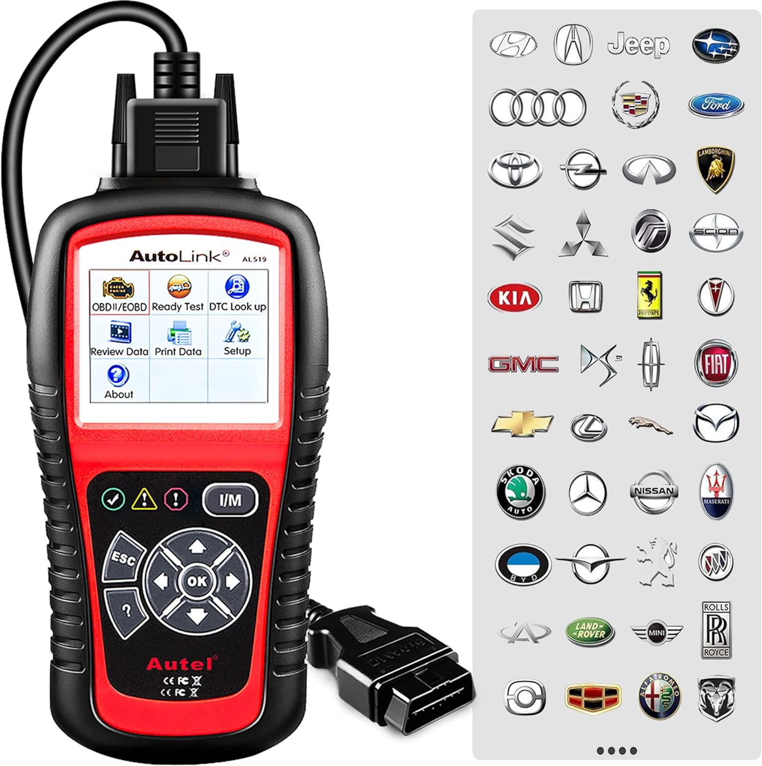 Autel AutoLink AL519 Universal OBD2 Reader Car Diagnostic Scanner Tool Vehicle E...