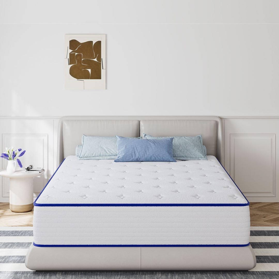 Best Queen Mattress, High-Quality 12 Inch Medium Firm Hybrid Mattress, Special Q...