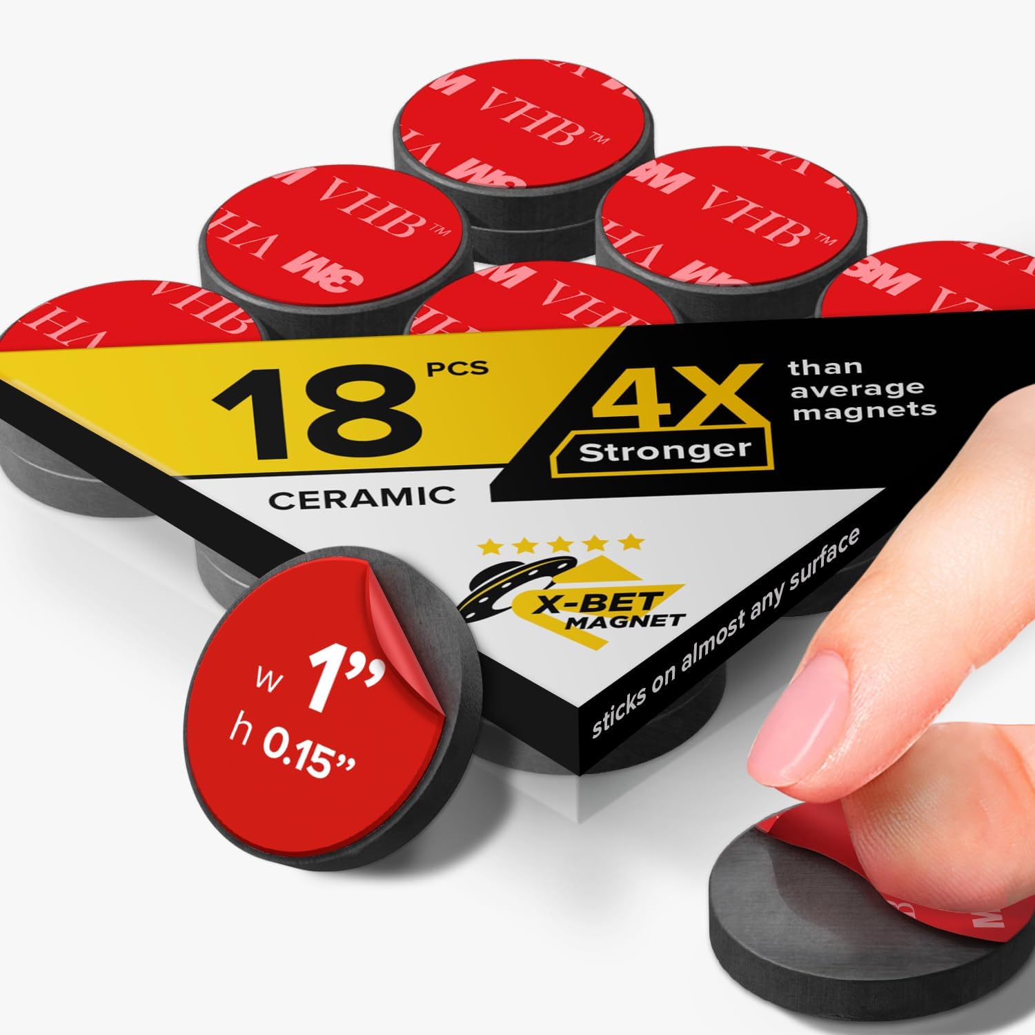 Adhesive Magnets, Ferrite Magnetic Discs, Special...