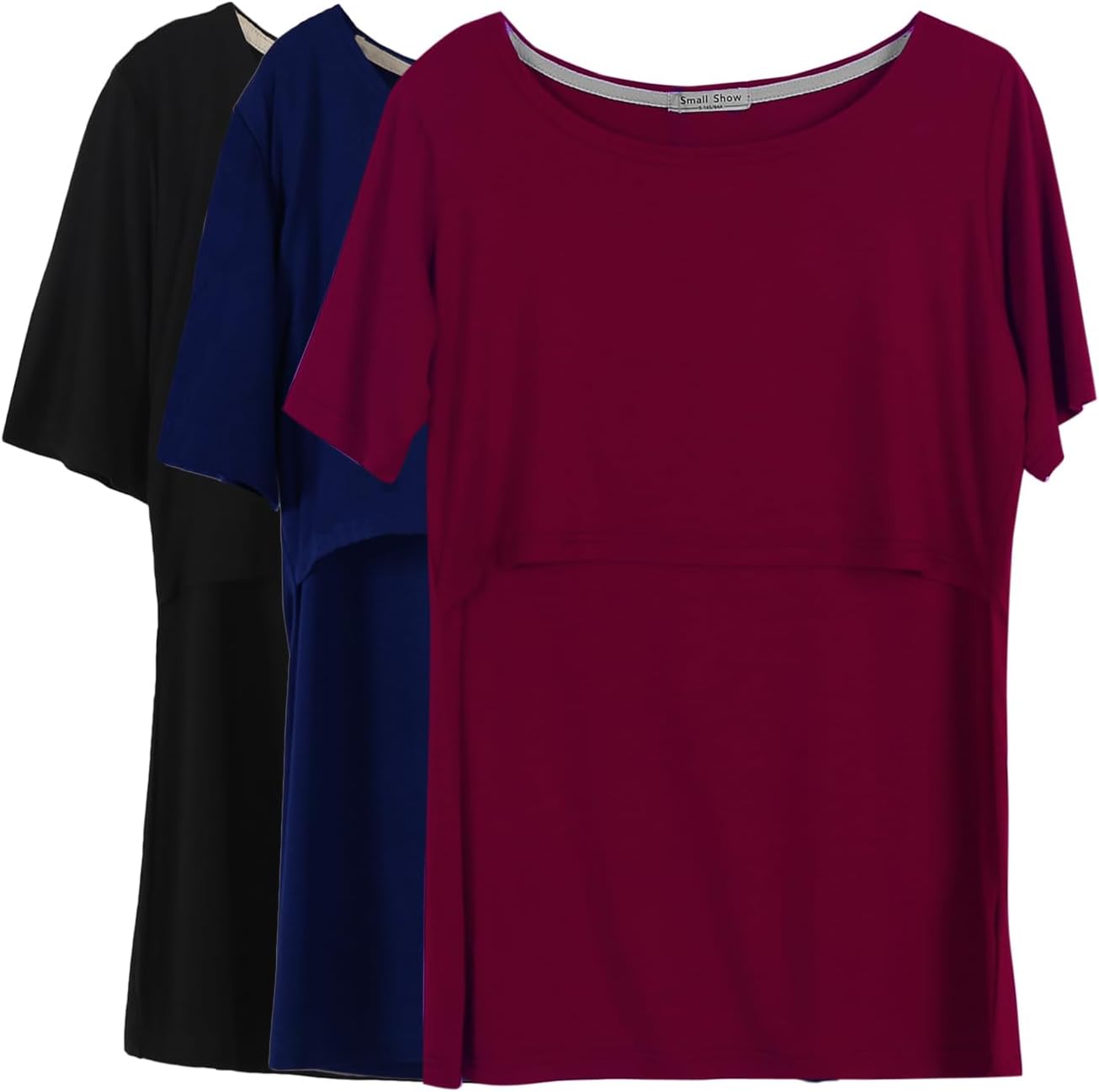 Smallshow Women's Maternity Nursing Tops Short Sleeve Breastfeeding Clothes Larg...