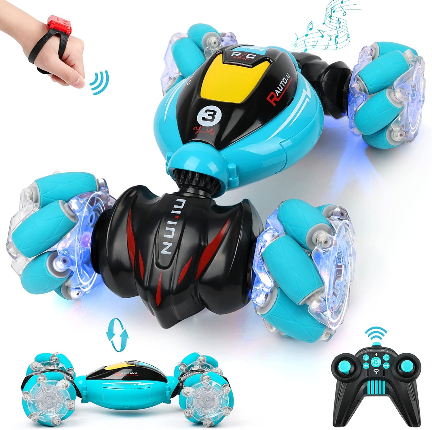 RC Cars Gesture Sensing Stunt Car - Best Gifts for Boys 6-12 Year Old 360° Rotat...