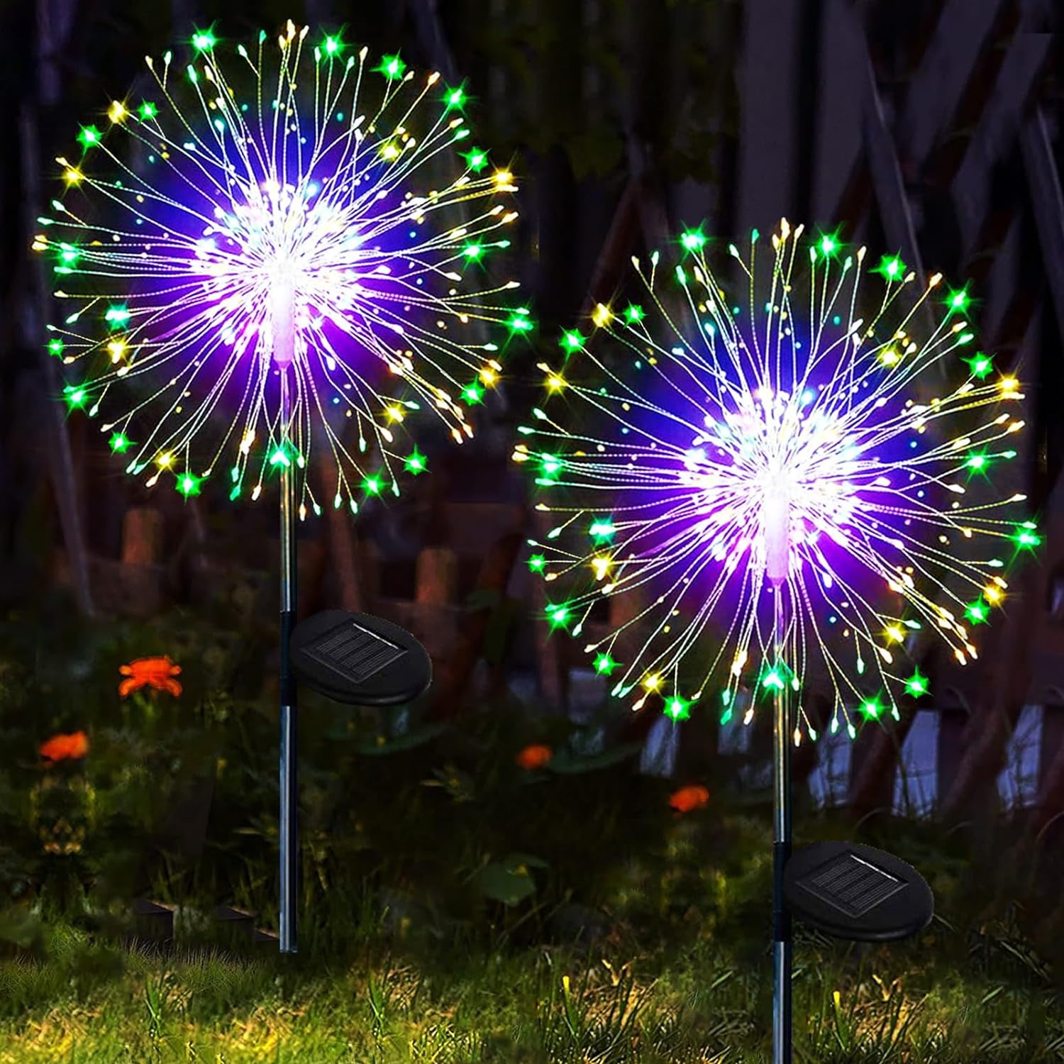 yowin Solar Garden Lights 2 Pack 120 LED Firework...
