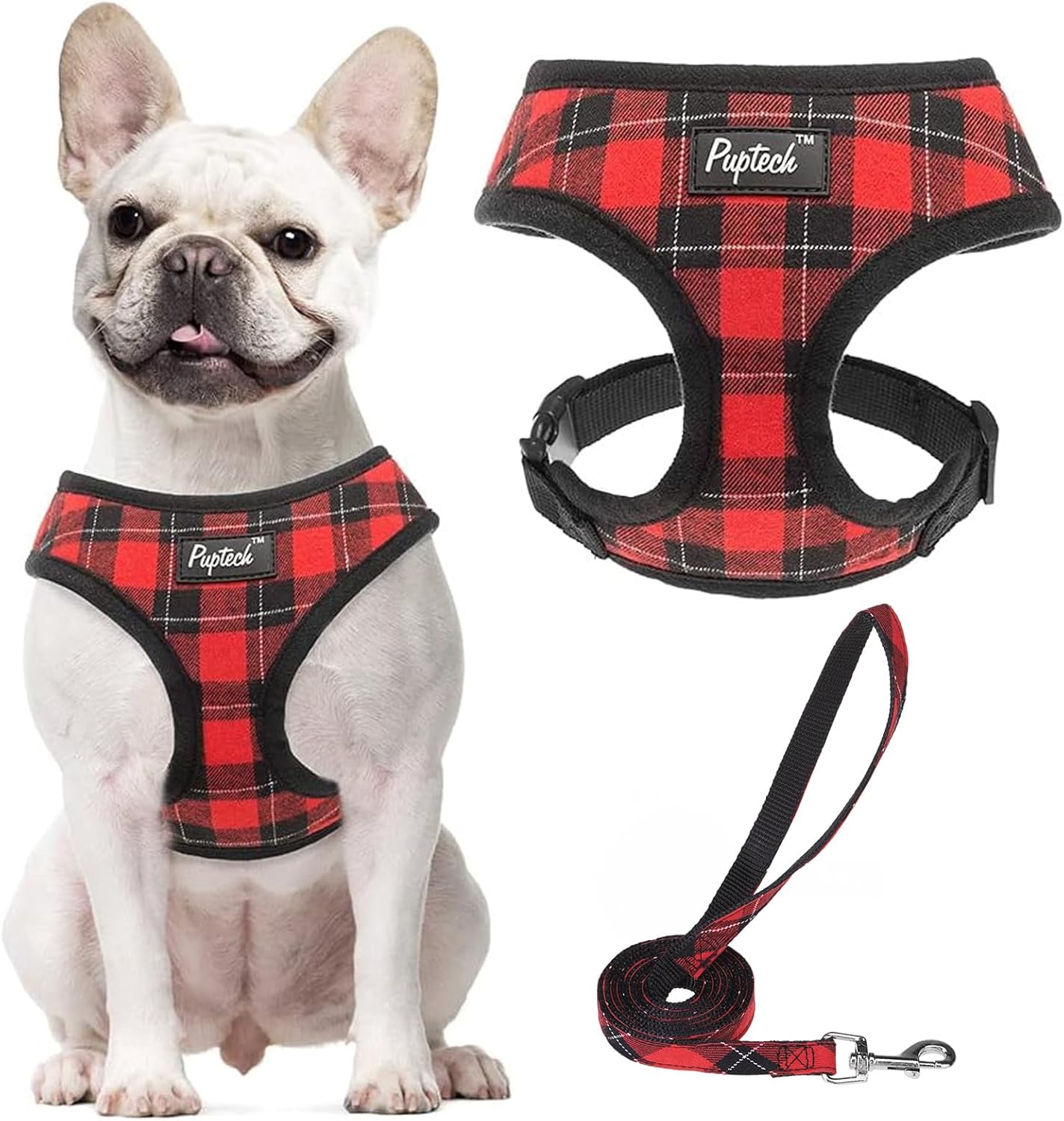PUPTECK Soft Mesh Dog Harness and Leash Set Pet Puppy Cat Comfort Padded Vest No...