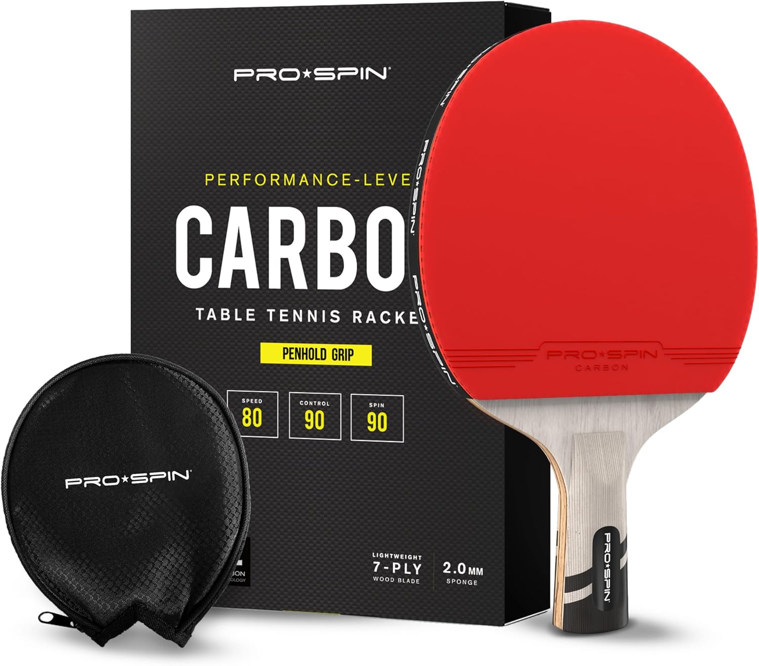 PRO SPIN Table Tennis Bat, Special Bat with Pro Ca...