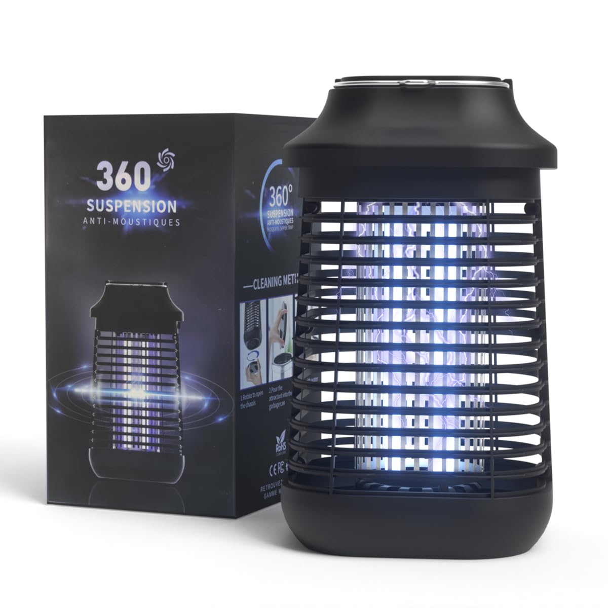 Bug Zapper Outdoor/Indoor,Mosquito Zapper 4200V High Powered Waterproof Electron...