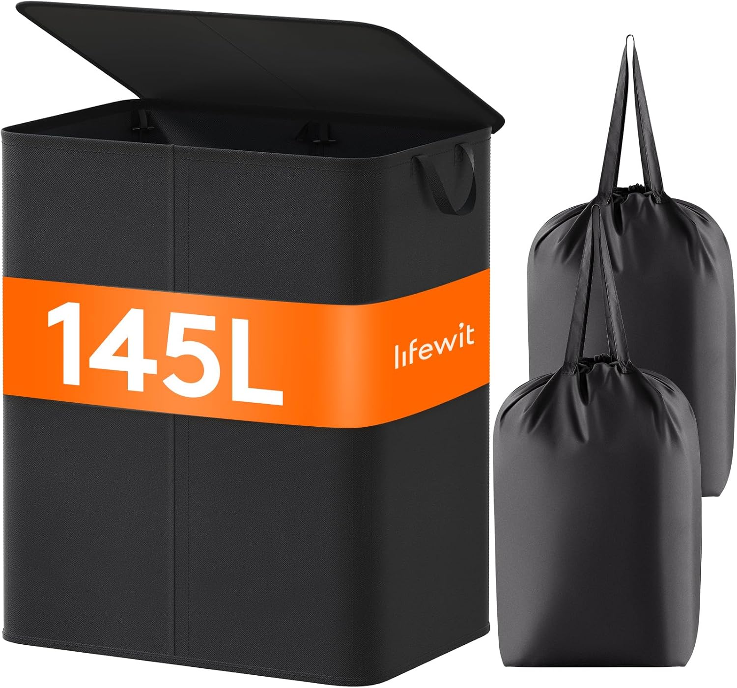 Lifewit 145L Laundry Basket, Special Large Double Laundry Hamper with Lid, Innov...