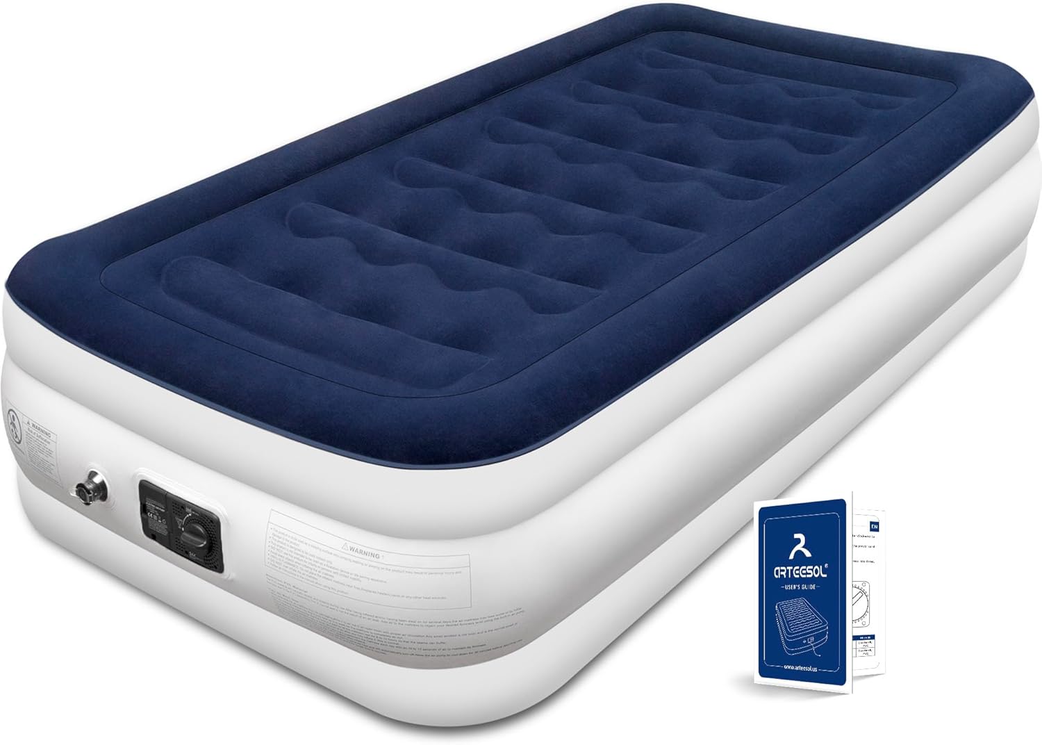 Blackace arteesol Luxury Single Blow Up Bed Air Bed with Built-in Electic Pump A...
