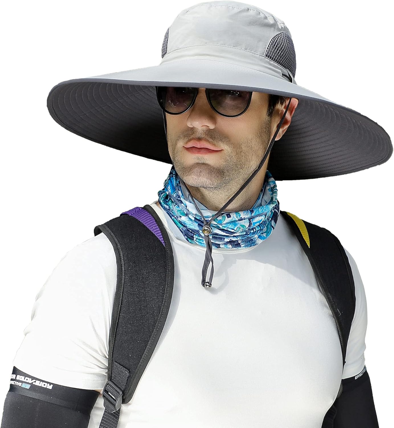 Leotruny Men Wide Brim Sun Hat, Special UPF50 Waterproof Hat, Innovative Breatha...