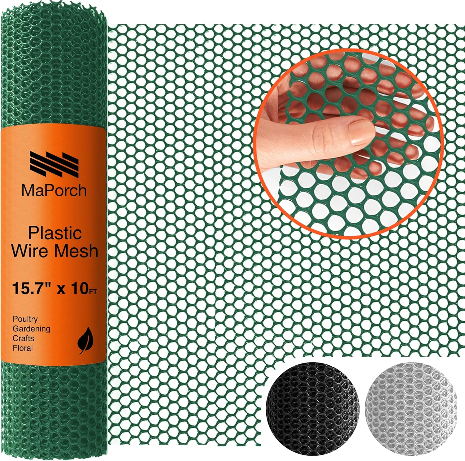 MAPORCH Plastic Wire Mesh Fence, Special Fence Ideal for Poultry, Affordable Fen...