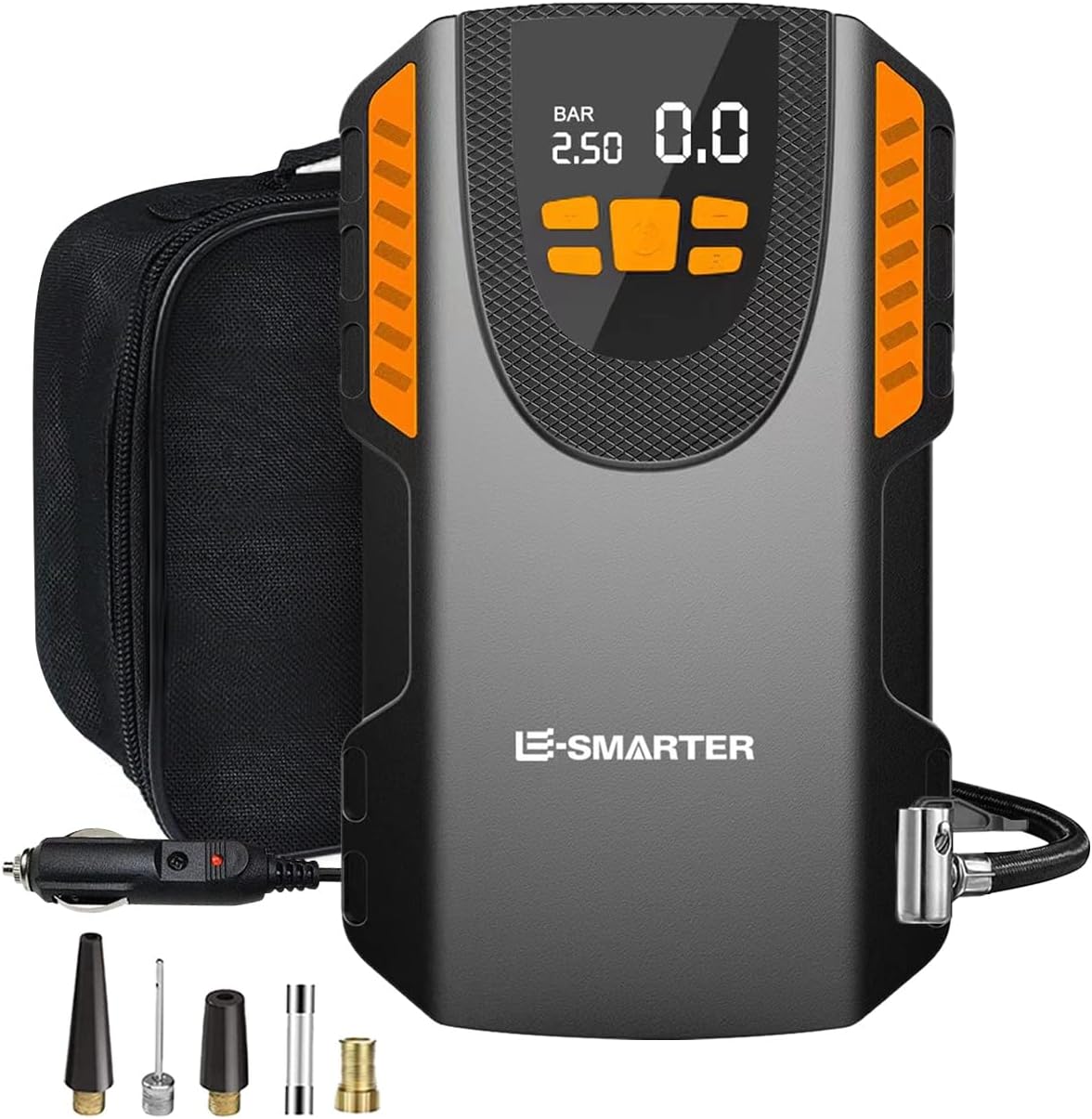 E-SMARTER Digital Tyre Inflator, Special Air Compressor for Fast 12V Inflation,...