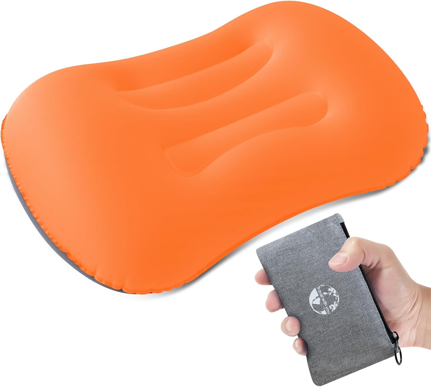 Jiancrate Ultralight Camping Pillow for Adults Kids, Compressible Compact Inflat...