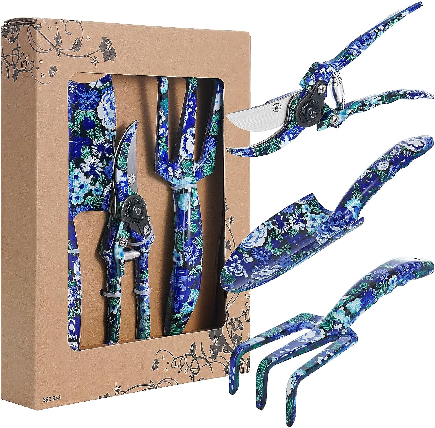 FLORA GUARD 3 Piece Aluminum Garden Tool Set, Special Gardening Tools with Trowe...