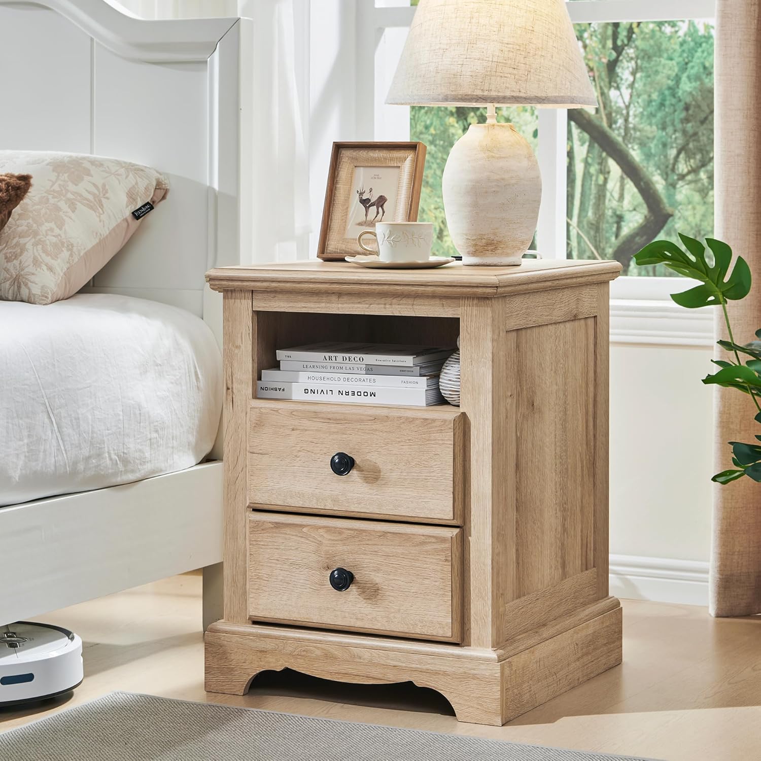 T4TREAM Nightstand, Special Nightstand with Chargi...