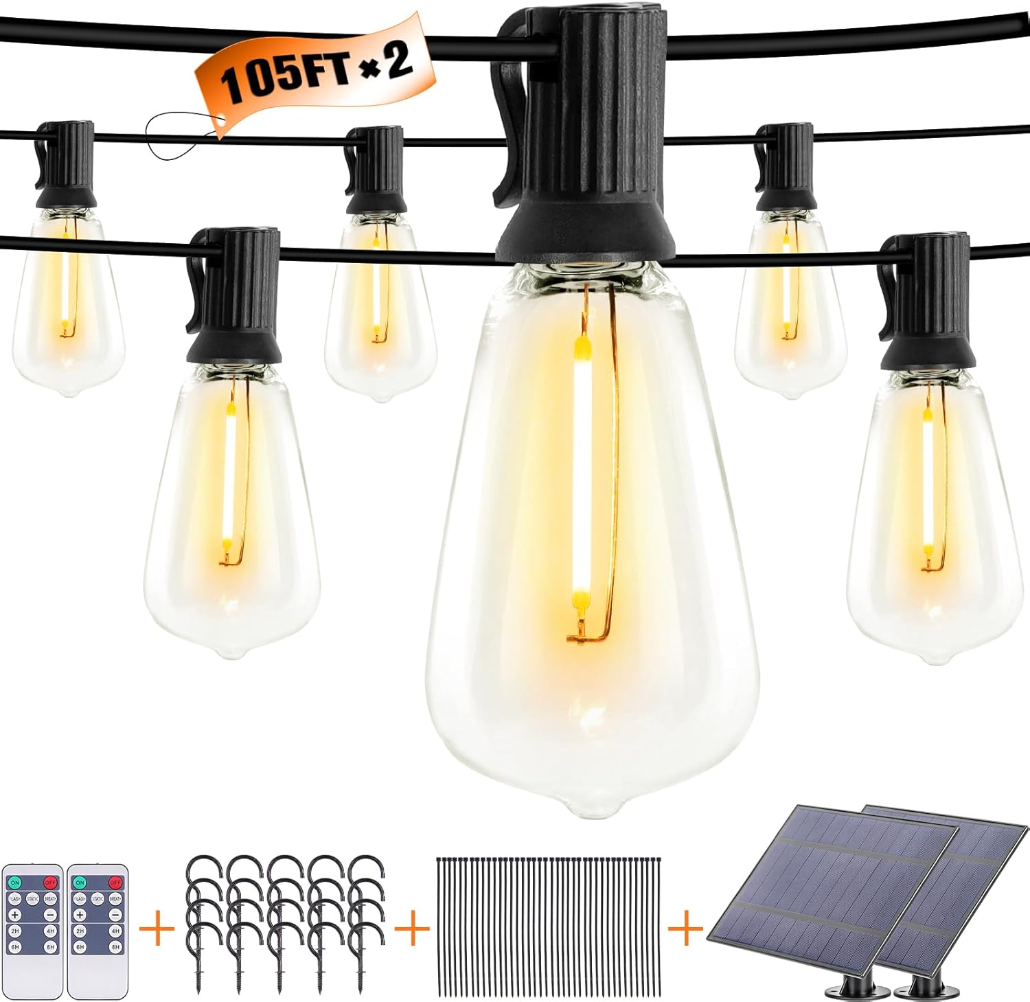 Solar String Lights Outdoor, Special Waterproof String Lights 210FT with 104 Sha...