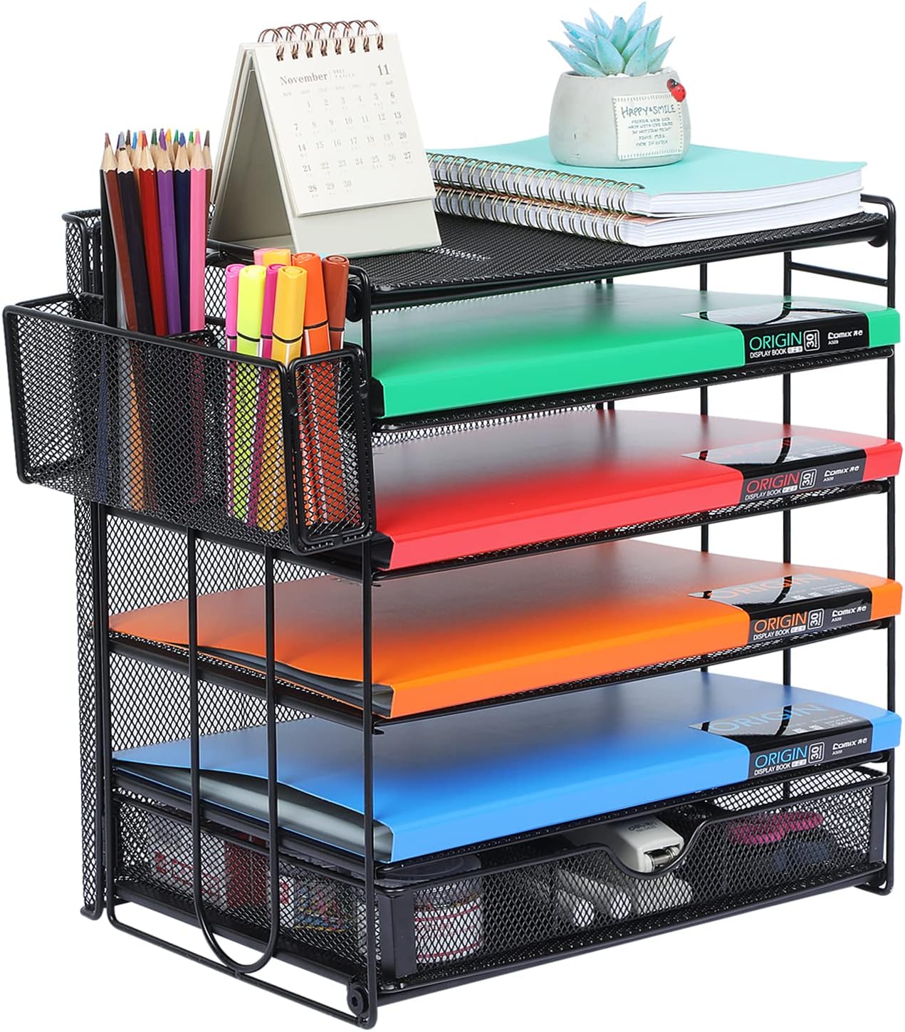 Samstar Paper Letter Tray, Special File Organiser with 5 Tier Desk Paper Shelves...