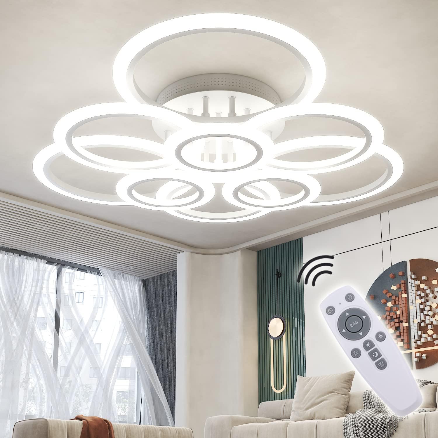 RUYI Ceiling Lights, Special LED Ceiling Light 9 R...