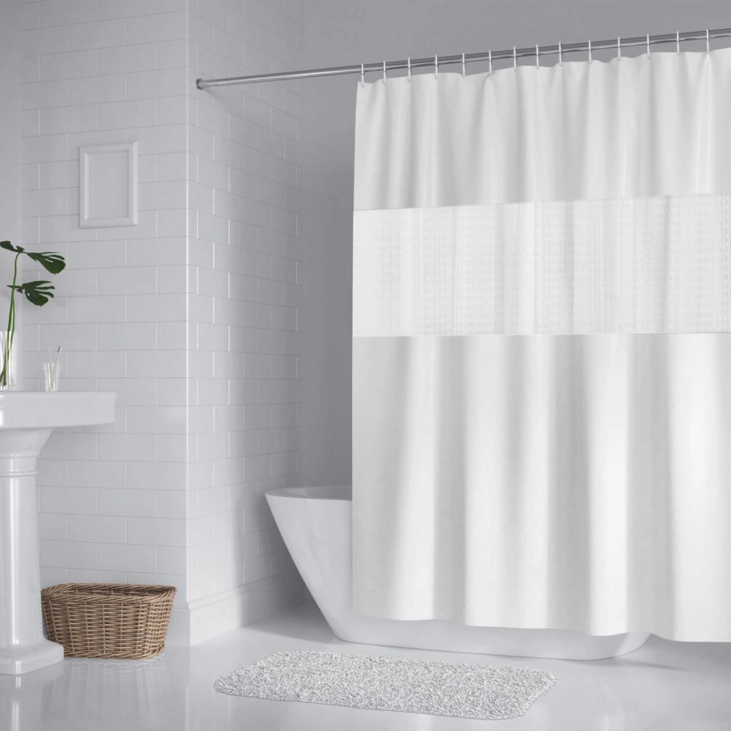 DUFU Shower Curtain, Special 3D Clear ECO Shower Curtain for Waterproof, Innovat...